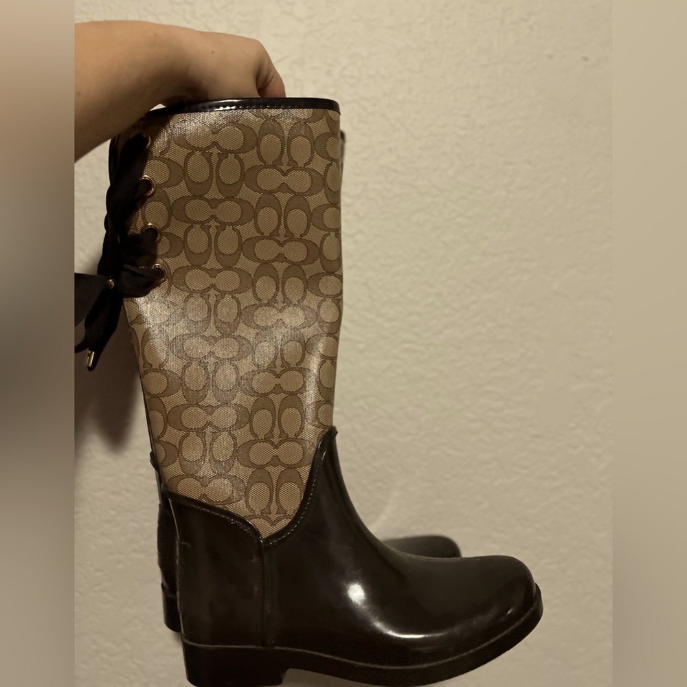 Coach rain boots 🩷
